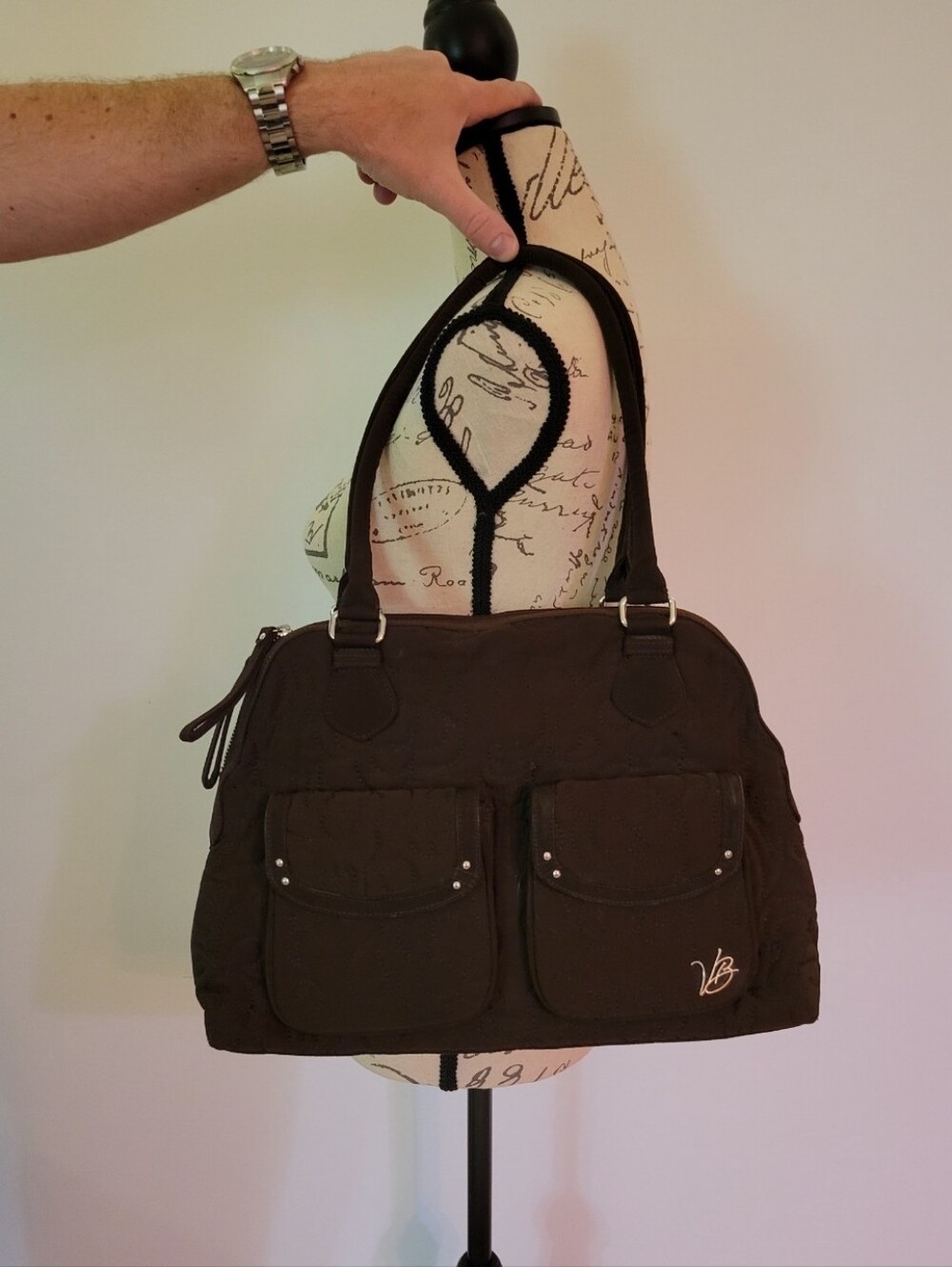 Brown Quilted Tote Bag by Vera Bradley